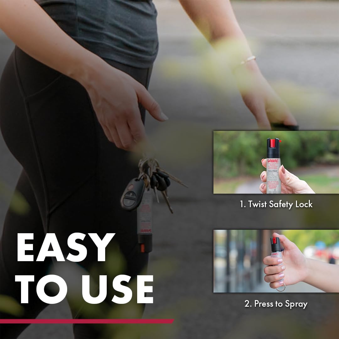 Sabre Protector 22-Gram Dog Spray with Key Ring, 14 Second Total Spray Time, 3.5-Meter Range, Humane Dog Attack Deterrent, Maximum Strength Allowed by Health Canada 🍁 All In One Marketplace Canada