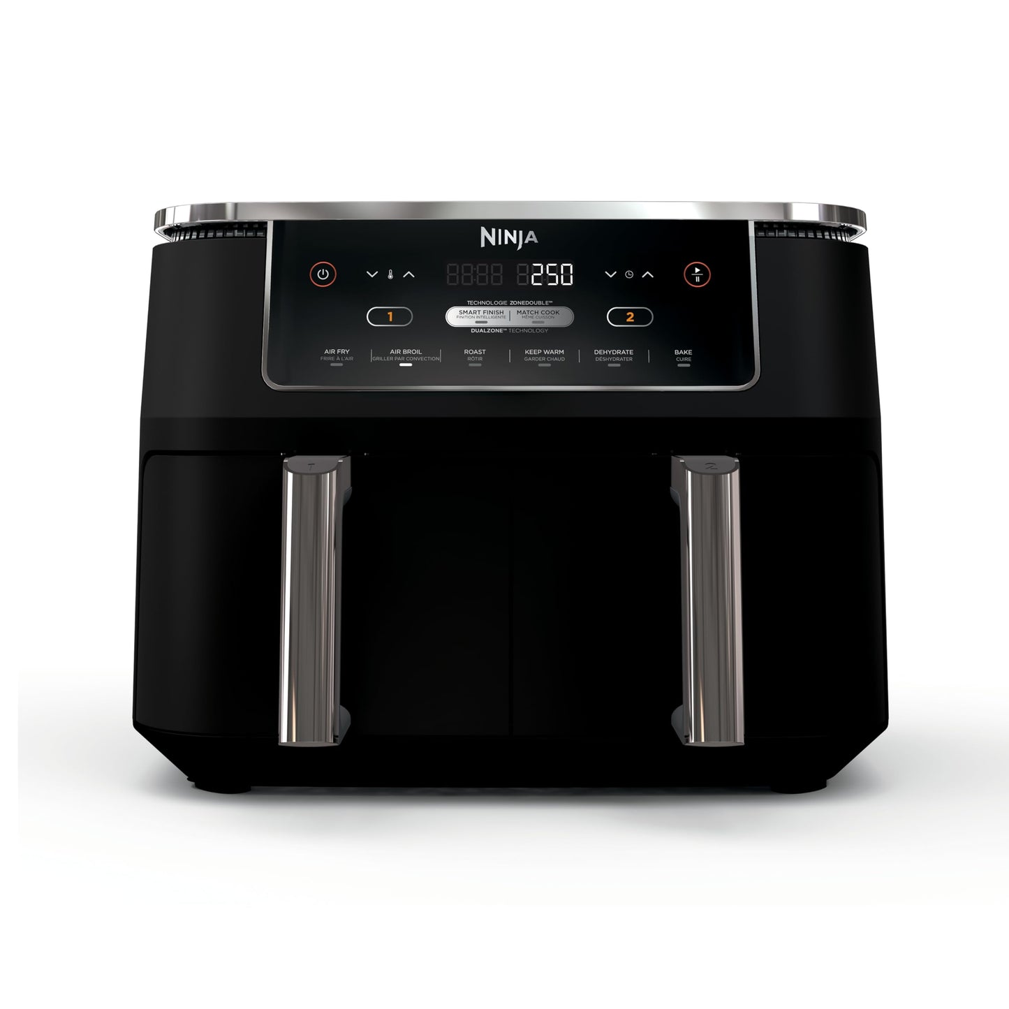 Ninja Foodi 10-qt. 6-in-1 DualZone XL Air Fryer, 2 Independent Baskets, Match Cook & Smart Finish to Air Fry, Air Broil, Roast, Bake, Dehydrate, & Keep Warm, Black, DZ302C (Canadian Version) 🍁 All In One Marketplace Canada