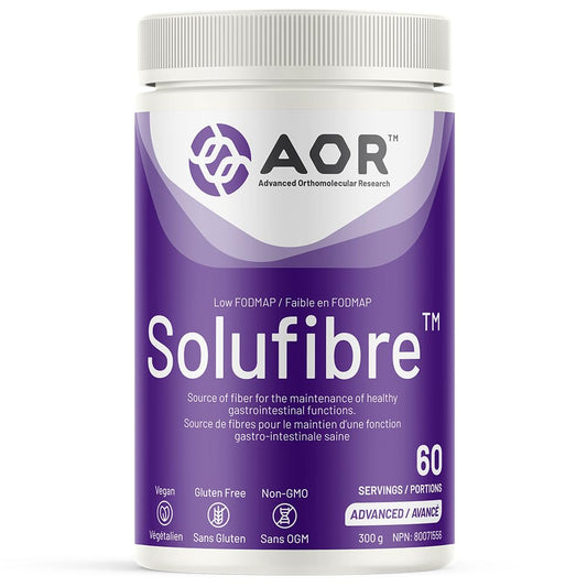 AOR - SoluFibre Powder, 300g 60-Servings - Partially Hydrolyzed Guar Gum Sunfiber for Digestive Comfort & Regularity - Vegan, Non-GMO & Gluten-Free - Gentle Prebiotic Fiber Supplement - Soluble Fiber 🍁 All In One Marketplace Canada