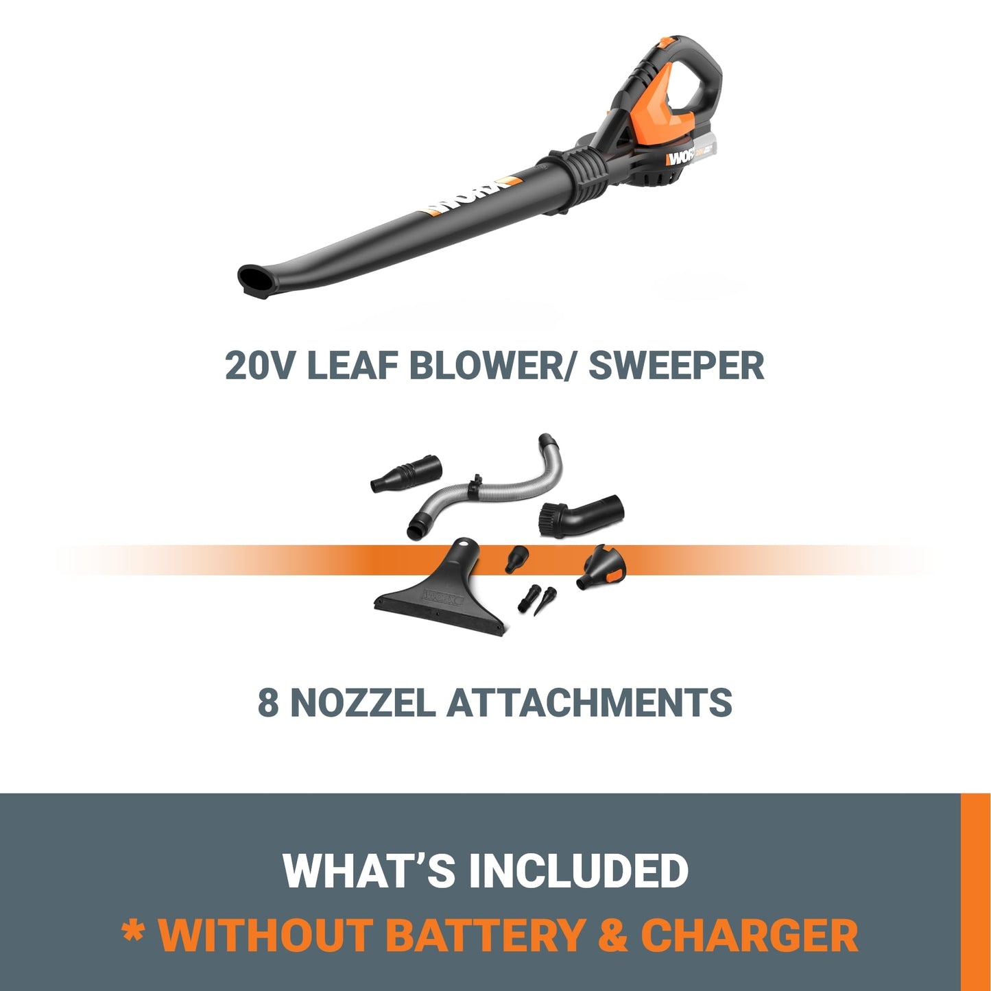 WORX WG545.9 20V Work Air Lithium Multi-Purpose Blower/Sweeper/Cleaner, Battery & Charger Not Included 🍁 All In One Marketplace Canada