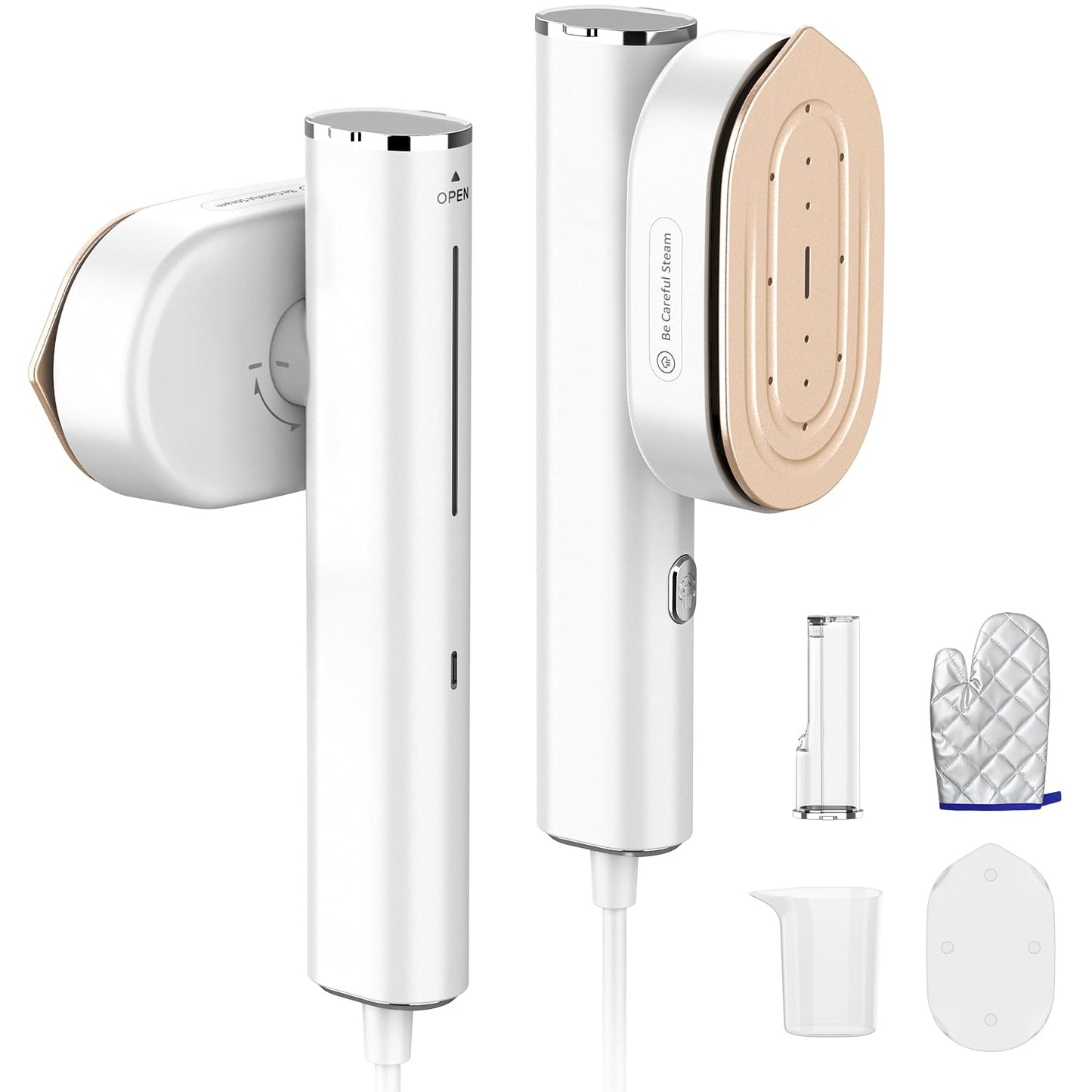 Hulmay Steamer Clothes, 1200W Clothes Steamer, Steam Iron 2-in-1, Portable Handheld Steamer for Travel 10s Heat-Up, Travel Size Clothing Steamer and Garment Steamer for Home, Office -White, 110-120V 🍁 All In One Marketplace Canada