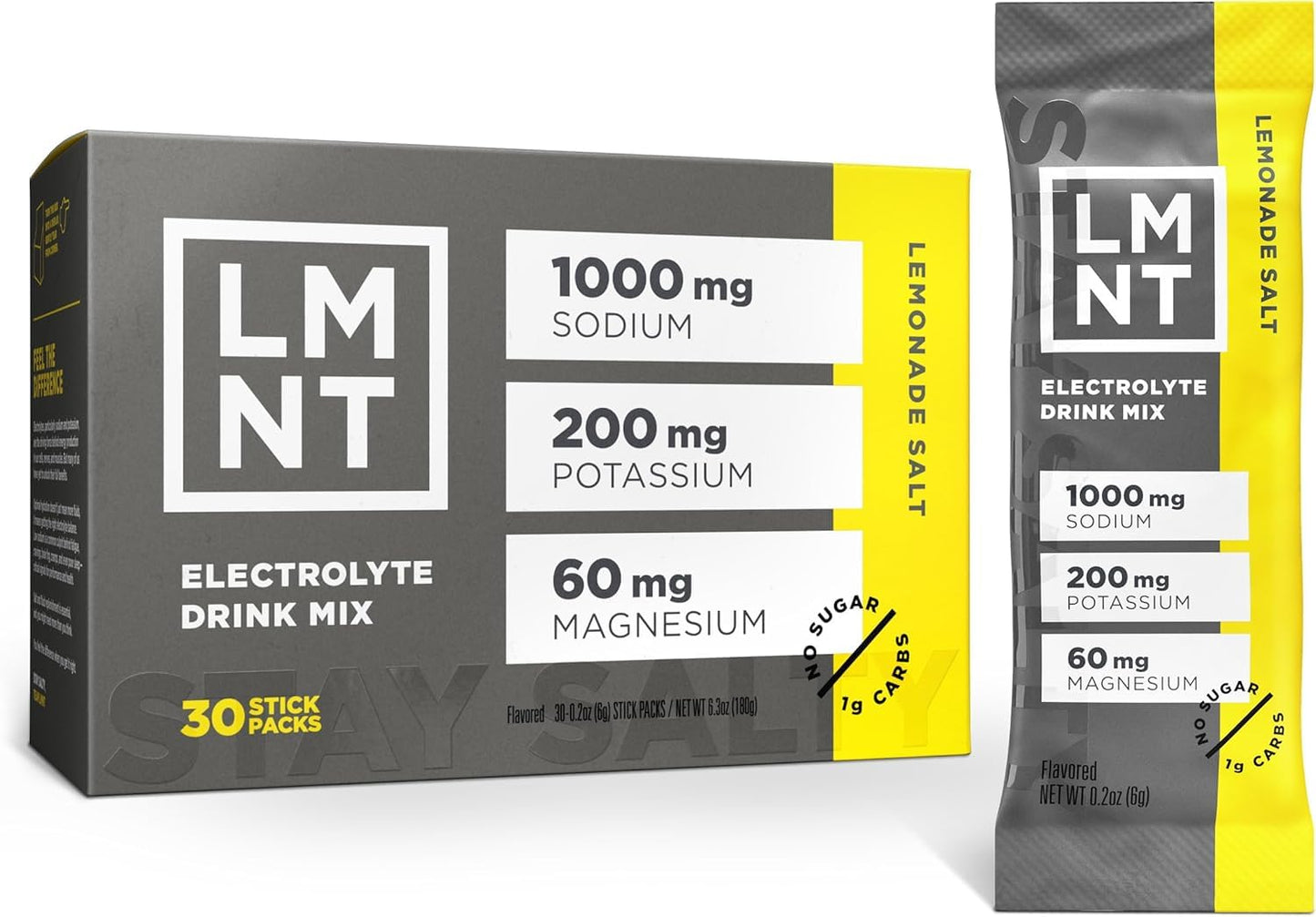 LMNT Zero Sugar Electrolytes - Lemonade | Drink Mix | 30-Count 🍁 All In One Marketplace Canada