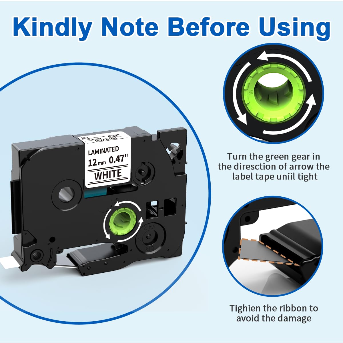 10 Pack Replace for Brother TZe-231 P Touch Label Maker Tape TZe TZ Tape 12mm 0.47 Laminated White TZe231 Compatible with Brother Ptouch PTH110 PT-D210 PTD600 PTD400AD PT-1290 Label Makers 🍁 All In One Marketplace Canada