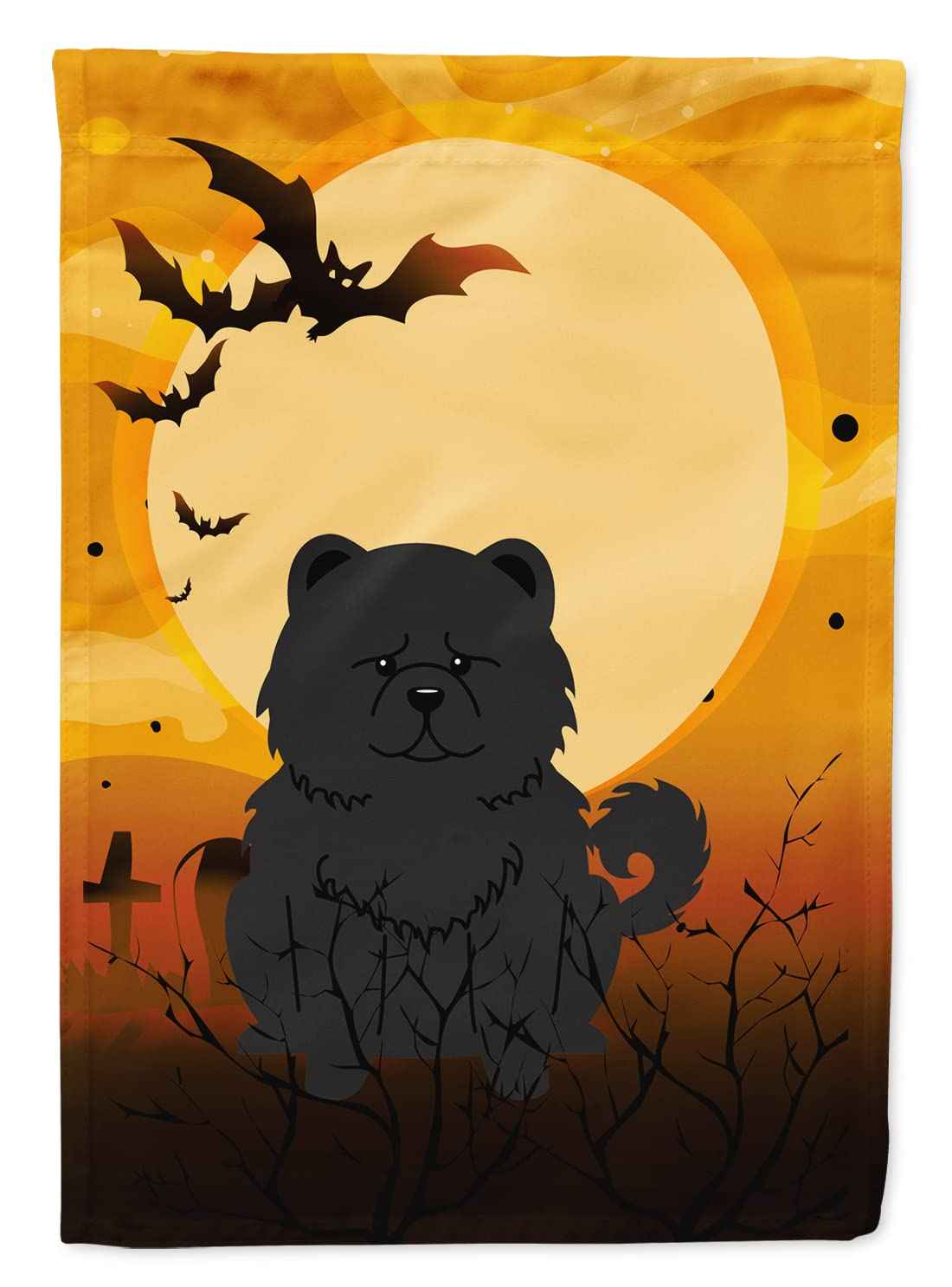 Caroline's Treasures BB4409GF Halloween Chow Chow Black Garden Size Flag, Small, Multicolor