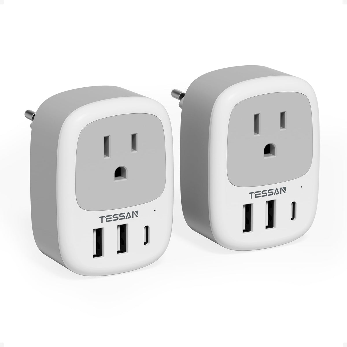 TESSAN Canada to European Travel Adapter 2 Pack, Plug Adaptor 🍁 All In One Marketplace Canada