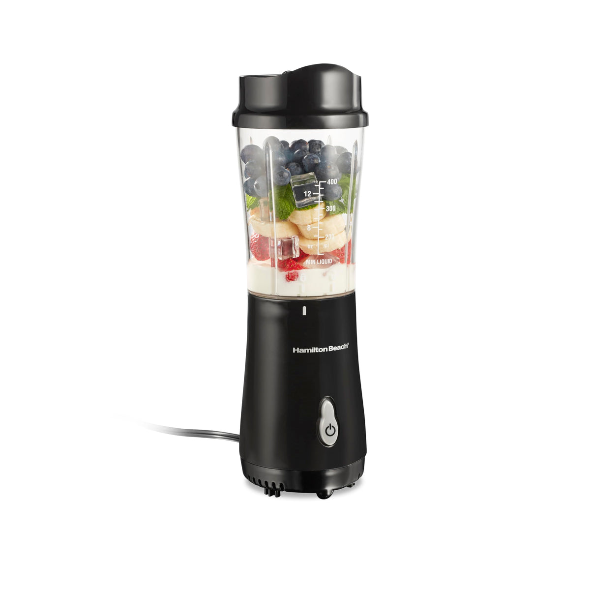 Hamilton Beach Personal Blender for Shakes and Smoothies with 14 Oz Travel Cup and Lid, Black (51101BC) 🍁 All In One Marketplace Canada