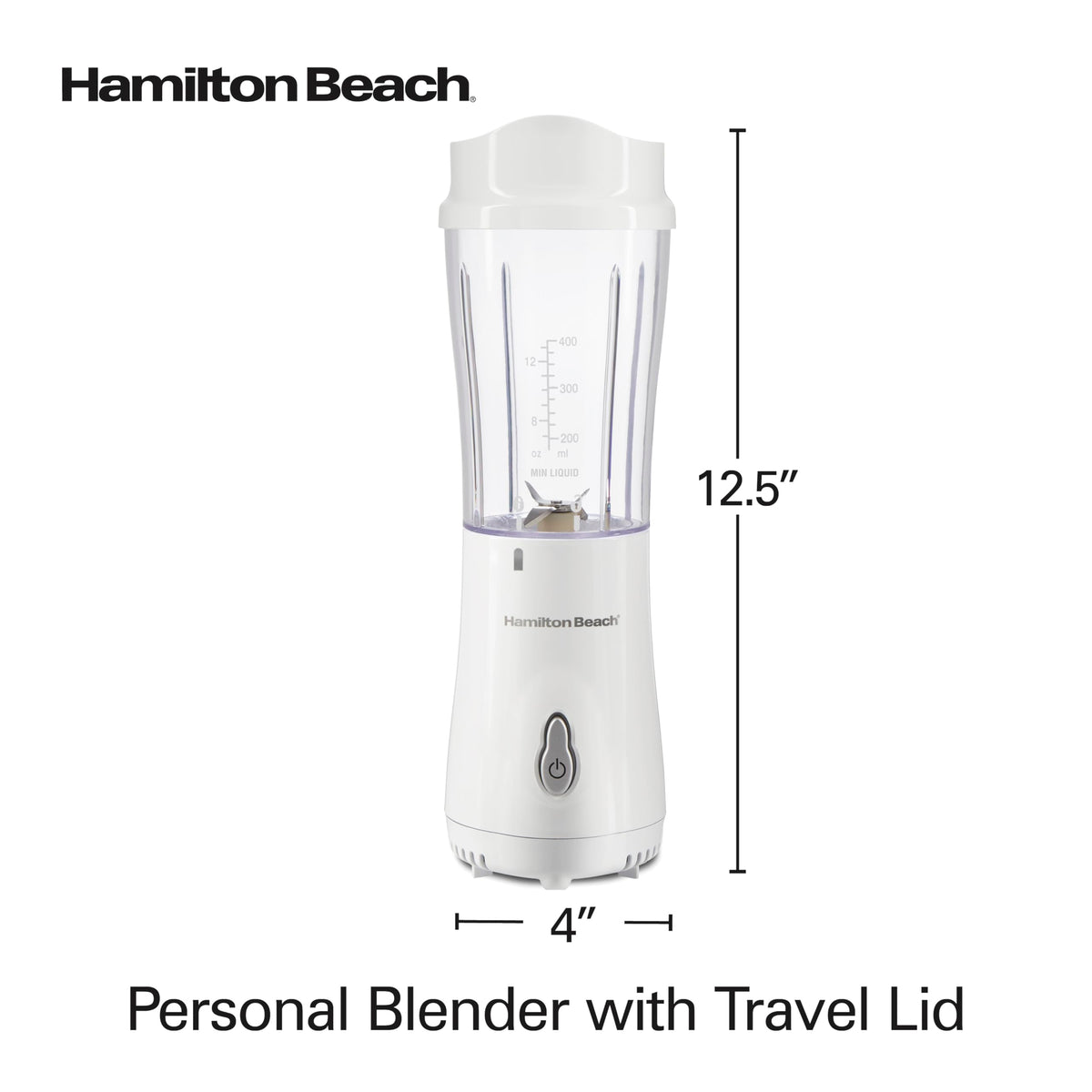 Hamilton Beach 51101V Personal Blender with Travel Lid, White 🍁 All In One Marketplace Canada