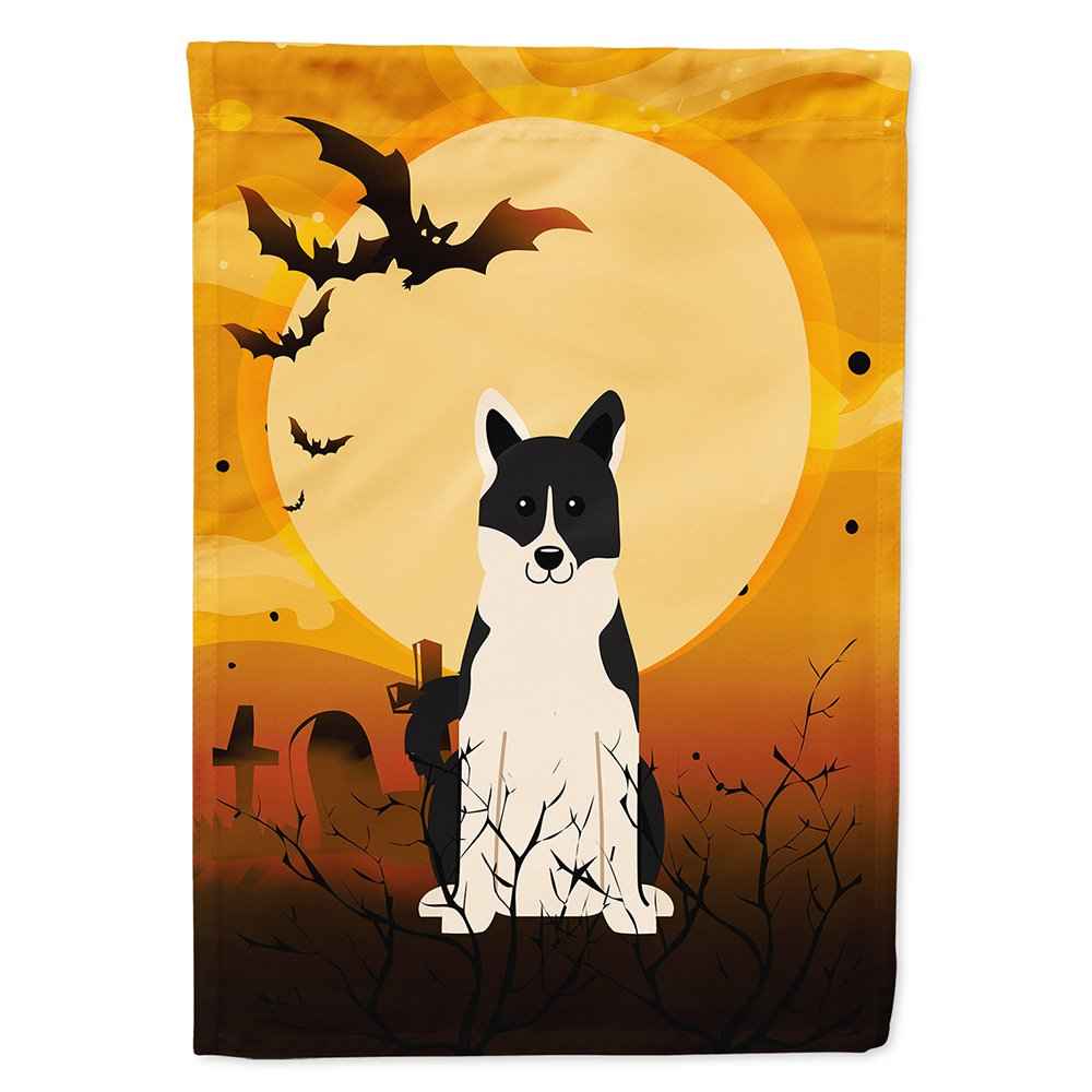 Caroline's Treasures BB4295CHF Halloween Russo-European Laika Spitz Canvas House Size Flag, Large, Multicolor