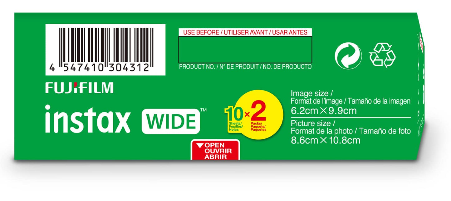Fujifilm Instax Wide Film, White Twin Pack (20 Exposures 🍁 All In One Marketplace Canada