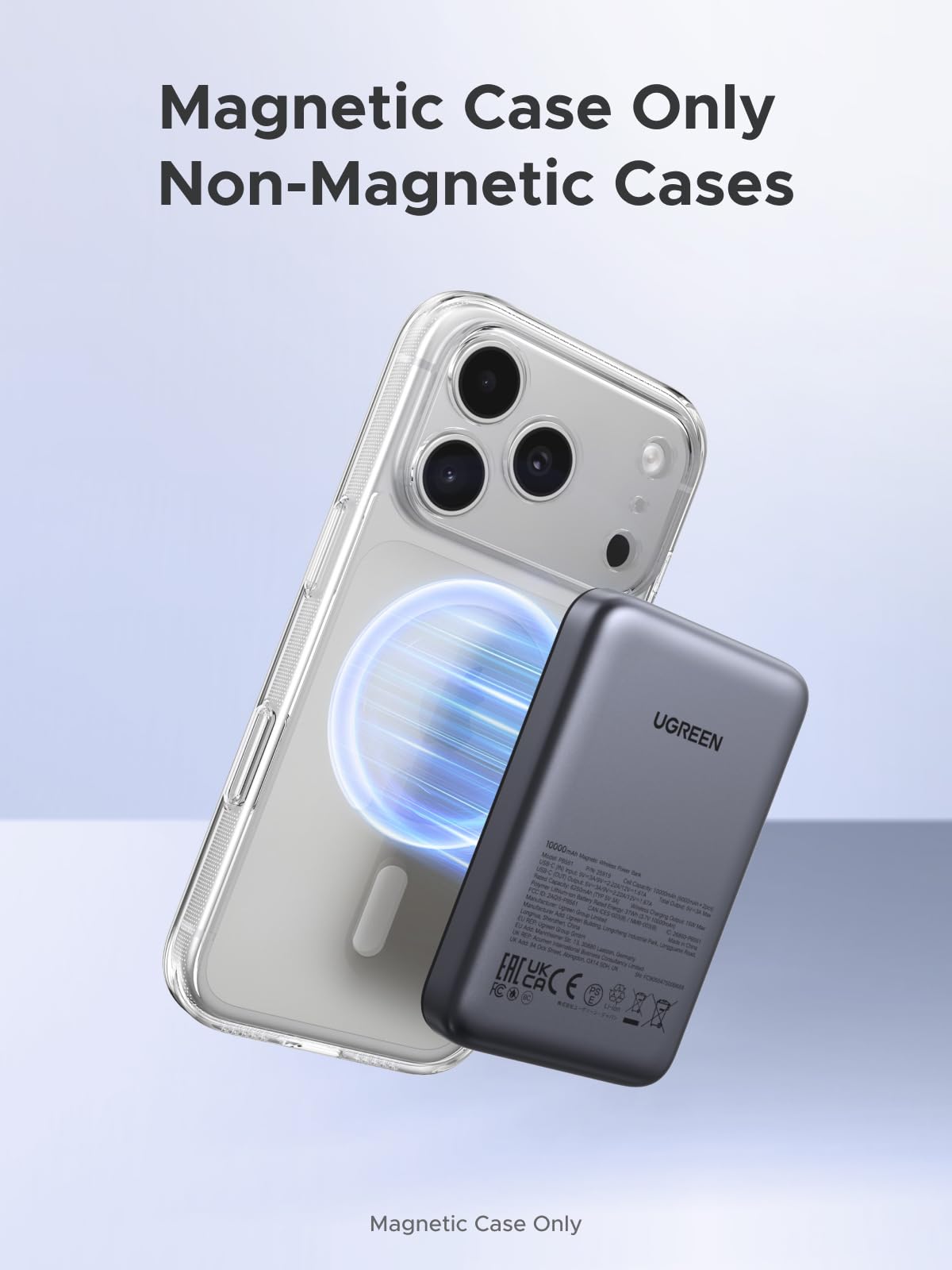 UGREEN 10000mAh PD 20W Magnetic Battery Pack Power Bank for iPhone, 7.5W Wireless Portable Charger with Magsafe, Skin-Friendly Compatible with iPhone 17/16/15/14/13 Series-Black, Includes USB-C Cable 🍁 All In One Marketplace Canada