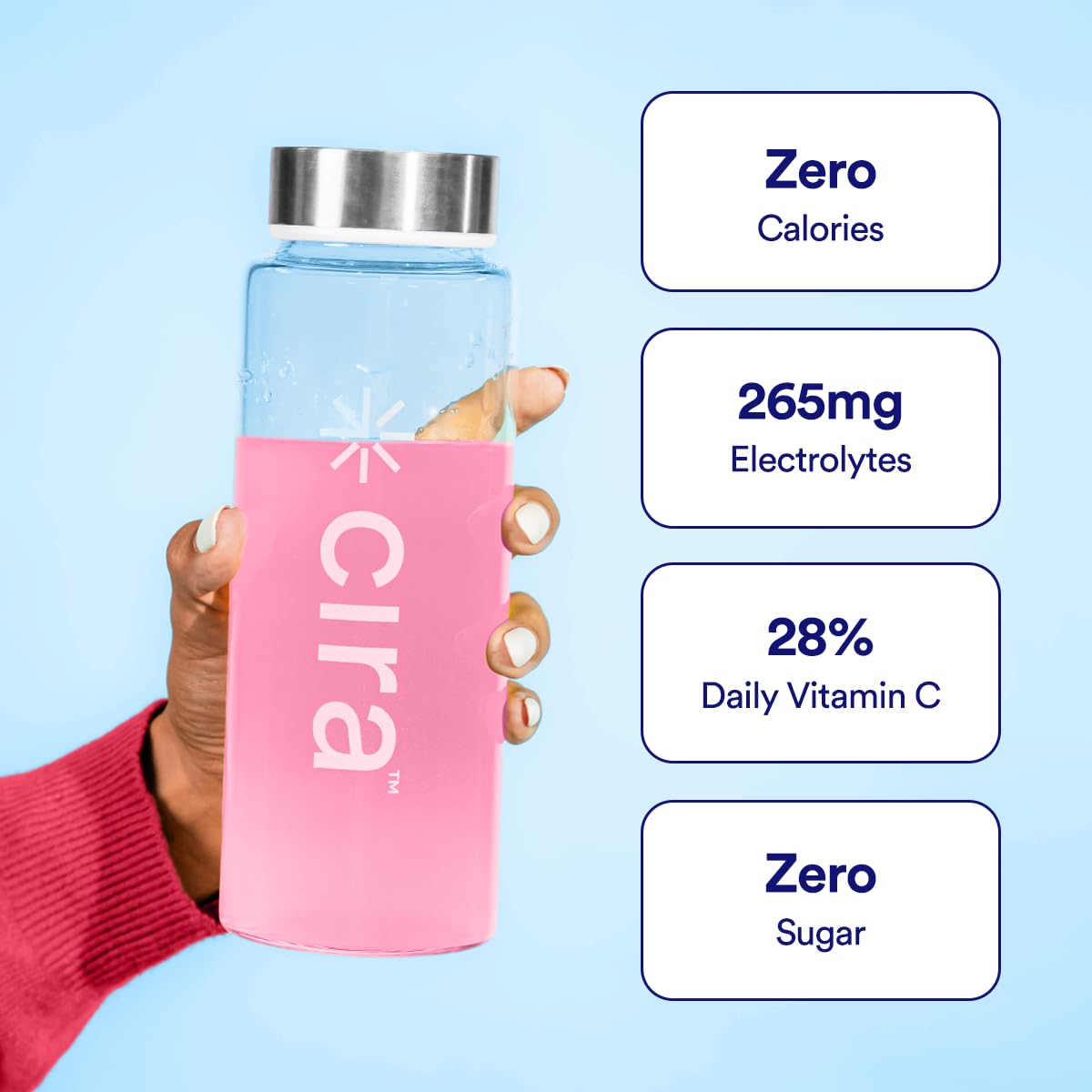 Cira Hydration Electrolytes Powder - Daily Electrolyte Powder, Sugar Free w/Himalayan Salt, Magnesium, & Potassium, Hydration Powder for Dehydration Relief & Recovery - Watermelon Sugar, 45 Servings 🍁 All In One Marketplace Canada