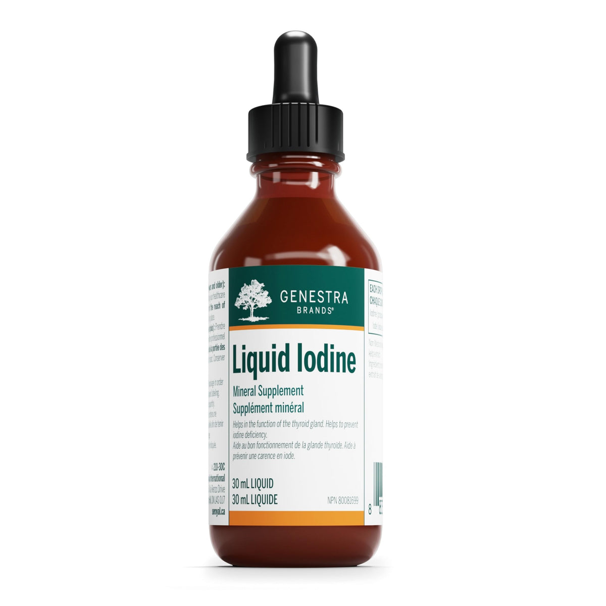 Genestra Brands Liquid Iodine - 150 mcg - For Thyroid Function - Iodine Mineral Supplement - Dairy Free & Vegan Friendly - 30 mL Liquid 🍁 All In One Marketplace Canada