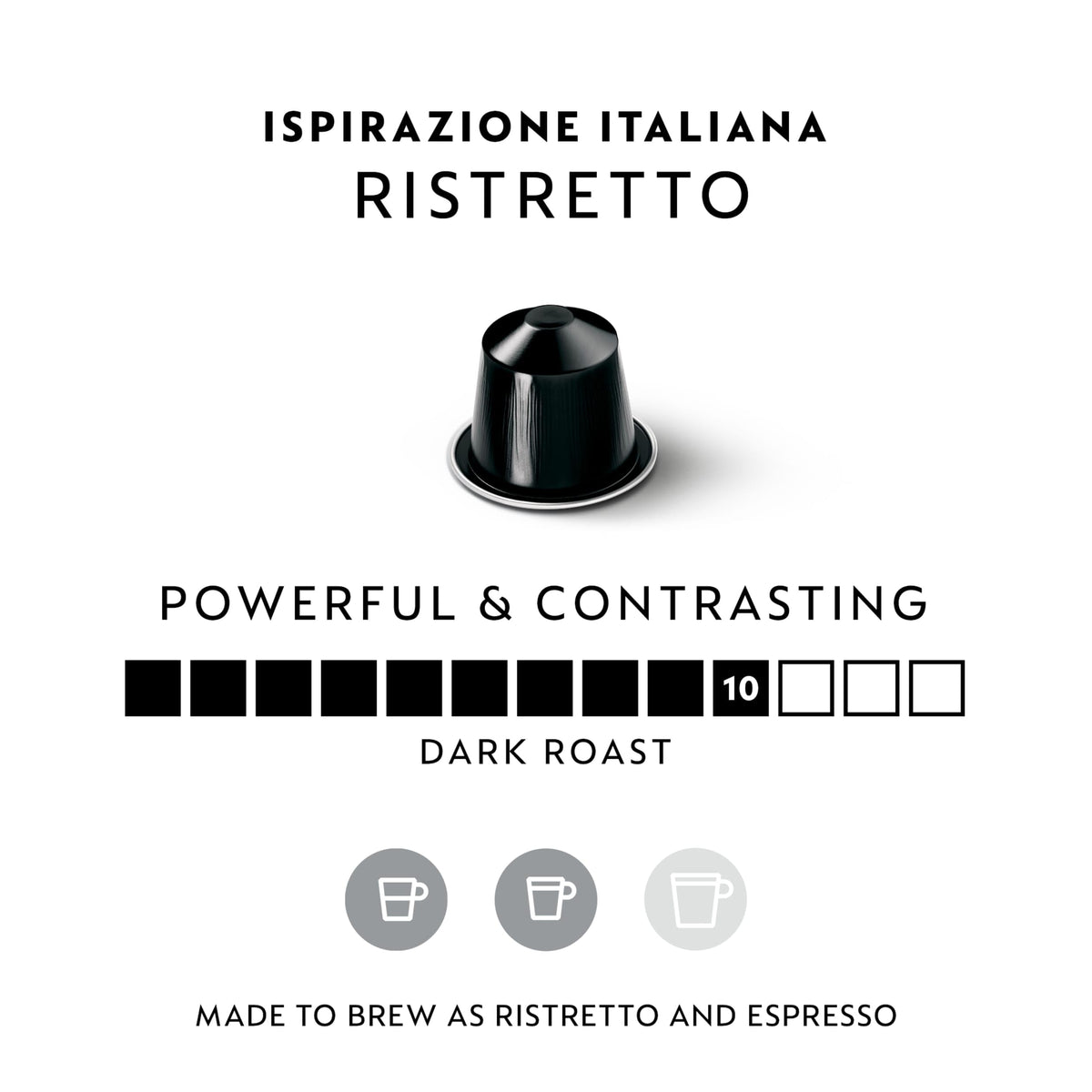 Nespresso Original Ristretto Coffee Pods, Dark Roast, Intensity 10, 50 Pods 🍁 All In One Marketplace Canada