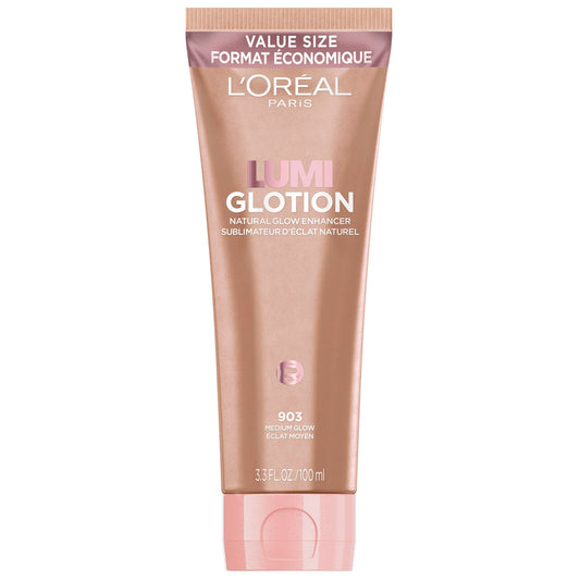 L’Oréal Paris Lumi Glotion Jumbo, Natural Glow Enhancer for Face & Body, Instantly Hydrates and Illuminates Skin, Sheer Colour Tint, Offers a Sunkissed Glow, 903 Medium, 100 mL 🍁 All In One Marketplace Canada