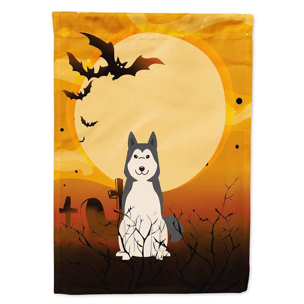 Caroline's Treasures BB4291CHF Halloween West Siberian Laika Spitz Canvas House Size Flag, Large, Multicolor