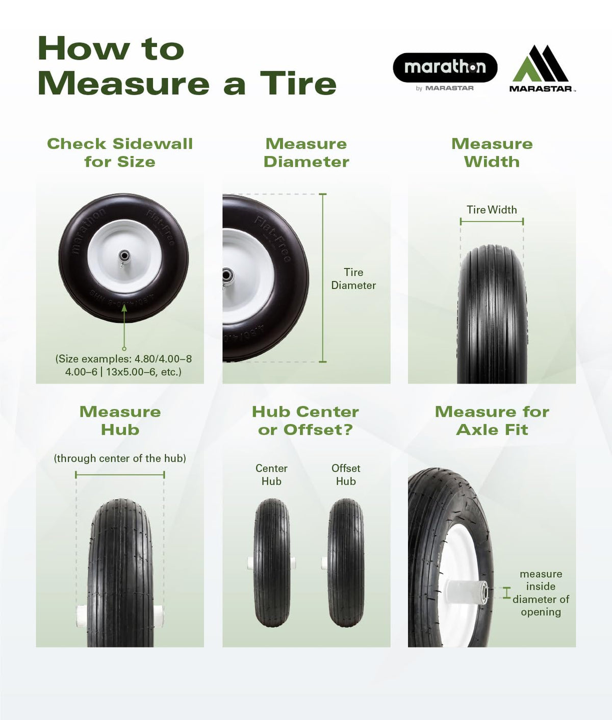 Easy Fit 4.00-6 Flat-Free Wheel Assembly for Residential Wheelbarrow Black 🍁 All In One Marketplace Canada