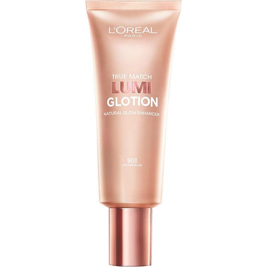 L’Oréal Paris True Match Lumi Glotion, Highlighter, Natural Glow Enhancer for Face & Body, Makeup, Instantly Hydrates and Illuminates Skin, Sheer Color Tint, Offers a Sunkissed Glow, 903 Medium, 40 mL 🍁 All In One Marketplace Canada