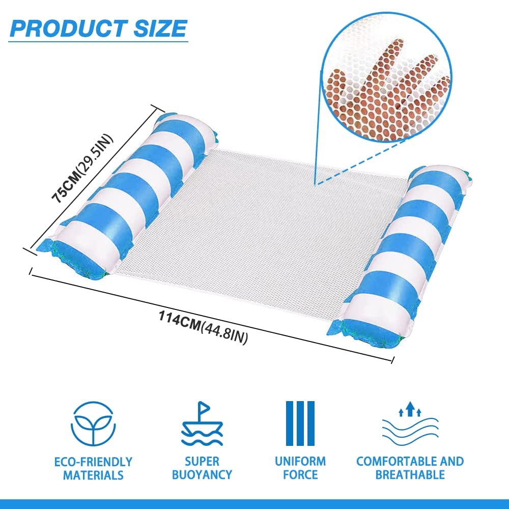 FUNNYTA 2 Pack Water Hammock, 4-in-1 Multi-Portable Water Pool Float Hammock (Saddle, Lounge Chair, Hammock and Drifter) for Adults, Suitable for Travel, Family and Recreation 🍁 All In One Marketplace Canada