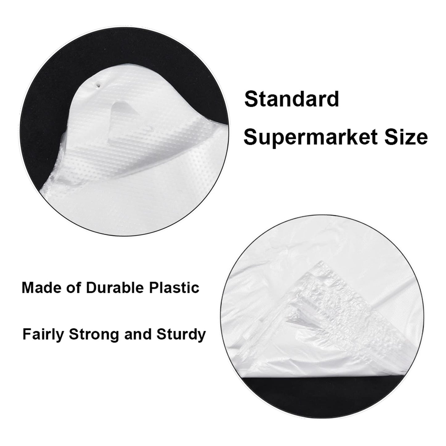 T Shirt Bags Plastic Grocery Bags with Handles for Merchandise and Supermarket, Bolsas De Plastico Para Negocio, 12 x 20 Inch (White, 200Pcs) 🍁 All In One Marketplace Canada