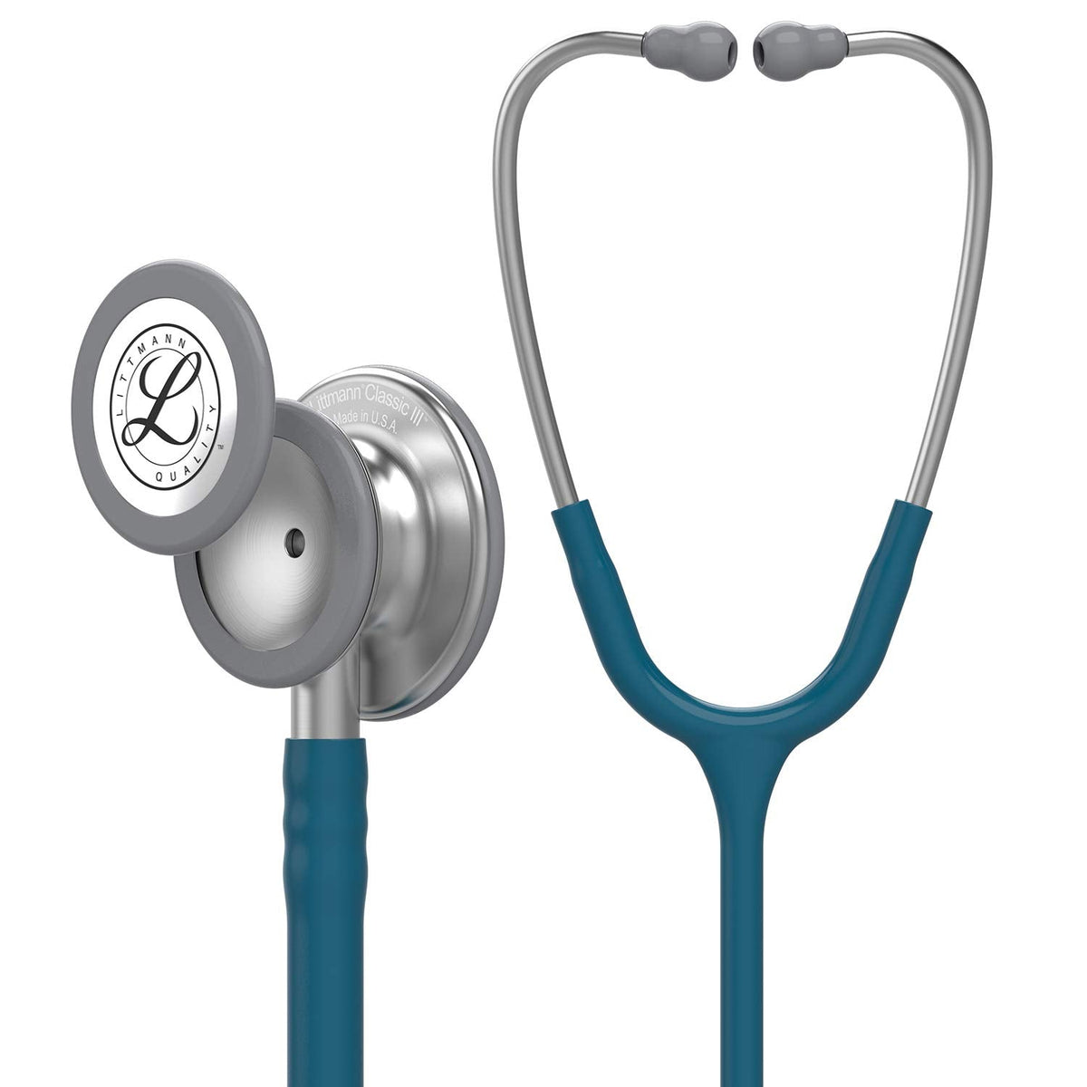 3M Littmann Classic III Monitoring Stethoscope, 5623, More Than 2X as Loud*, Weighs Less**, Stainless Steel Chestpiece, 69 cm (27") Caribbean Blue Tube 🍁 All In One Marketplace Canada