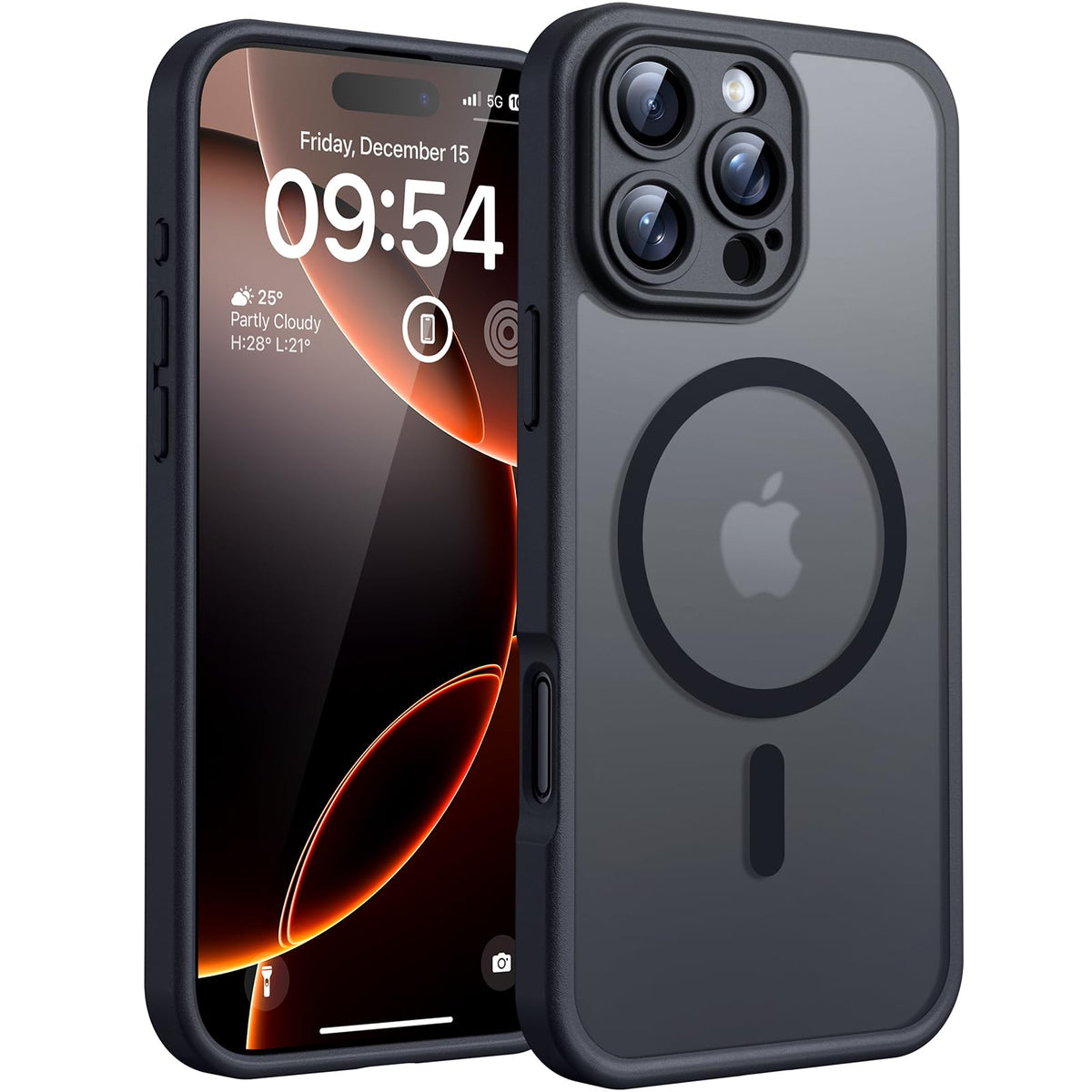 TOCOL Magnetic for iPhone 16 Pro Max Case, Upgraded Full Camera Protection, Fit for MagSafe, Rugged Phone Case for iPhone 16 Pro Max 6.9 Inch, Drop Protection, Anti-Scratch, Black 🍁 All In One Marketplace Canada
