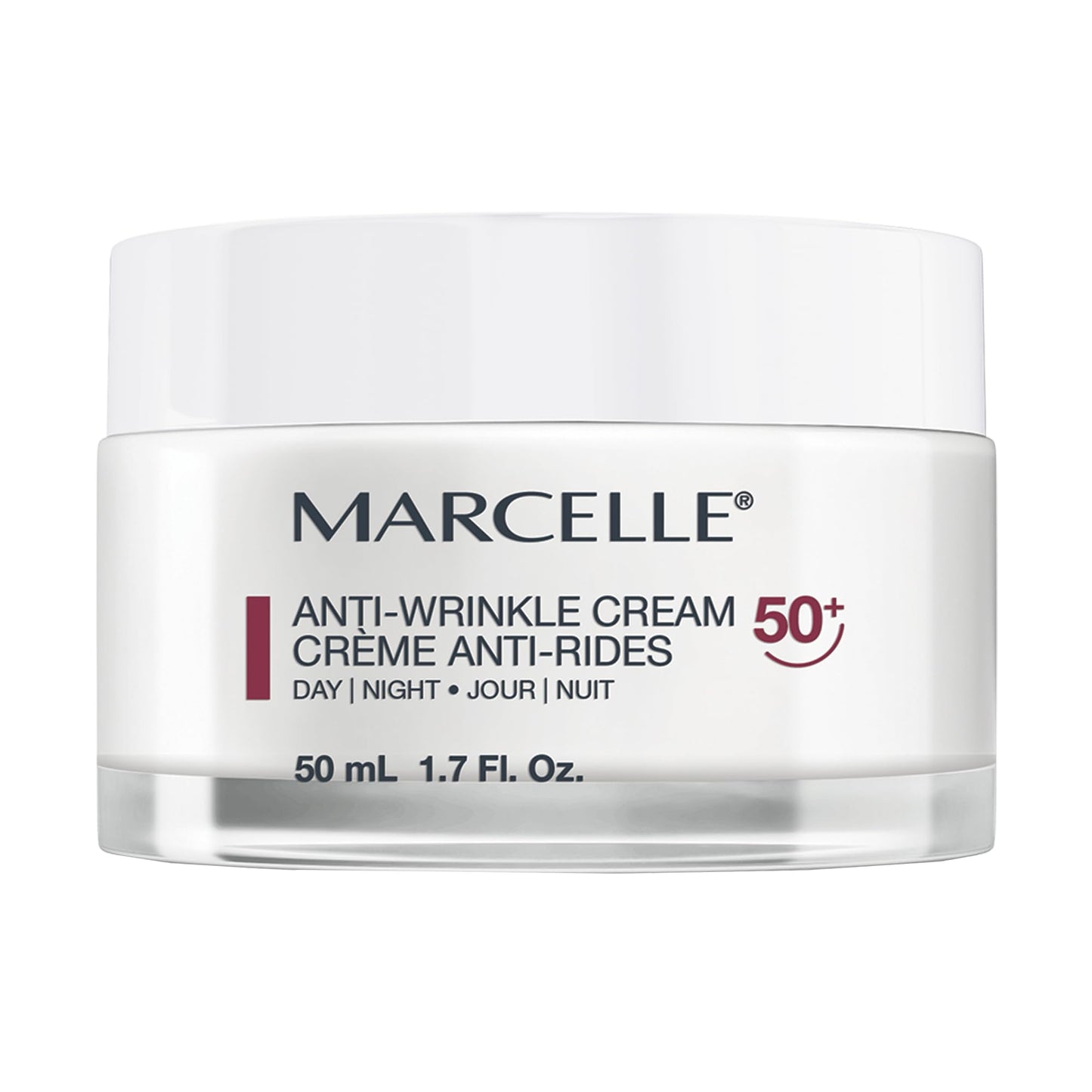 Marcelle Anti-Wrinkle Cream 50+, Day & Night, Anti-Aging Cream, Reduces Fine Lines & Wrinkles, 24H Hydration, Fragrance-Free, Hypoallergenic, Cruelty-Free, 50 mL 🍁 All In One Marketplace Canada