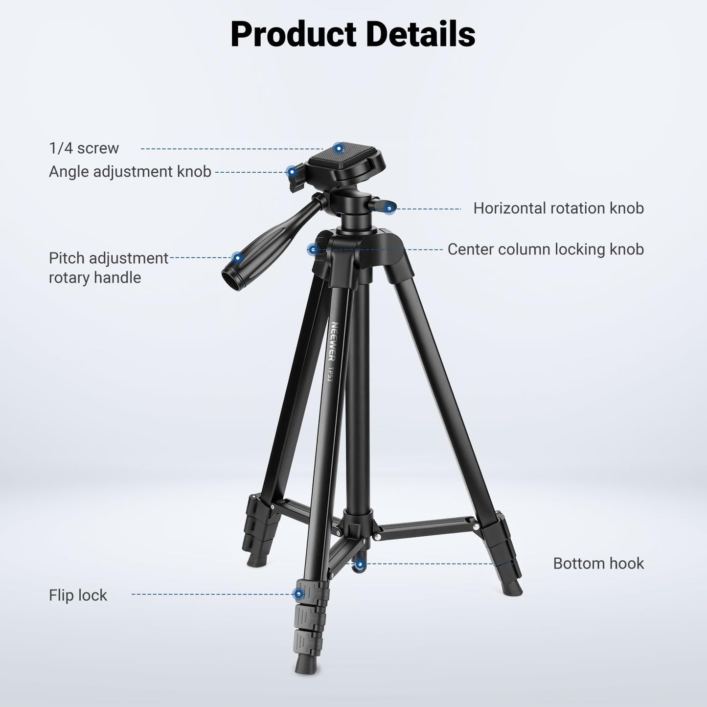 NEEWER Entry Level Version TP53 Tripod for Cell Phone & Camera, Metal 🍁 All In One Marketplace Canada