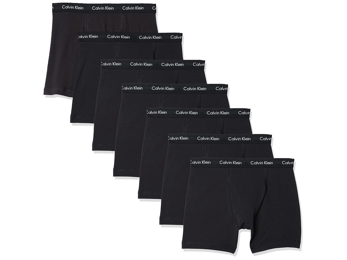 Calvin Klein Men's Cotton Stretch Megapack Boxer Briefs, BLACK, Medium 🍁 All In One Marketplace Canada