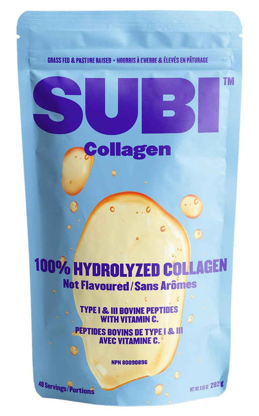 SUBI Hydrolyzed Bovine Collagen - For Healthy Hair, Skin, Nails, Joints -Type 1, 3 Collagen peptides, from Hormone-Free Pasture Raised Cows, Non-GMO - Not Flavoured (40 servings) 🍁 All In One Marketplace Canada
