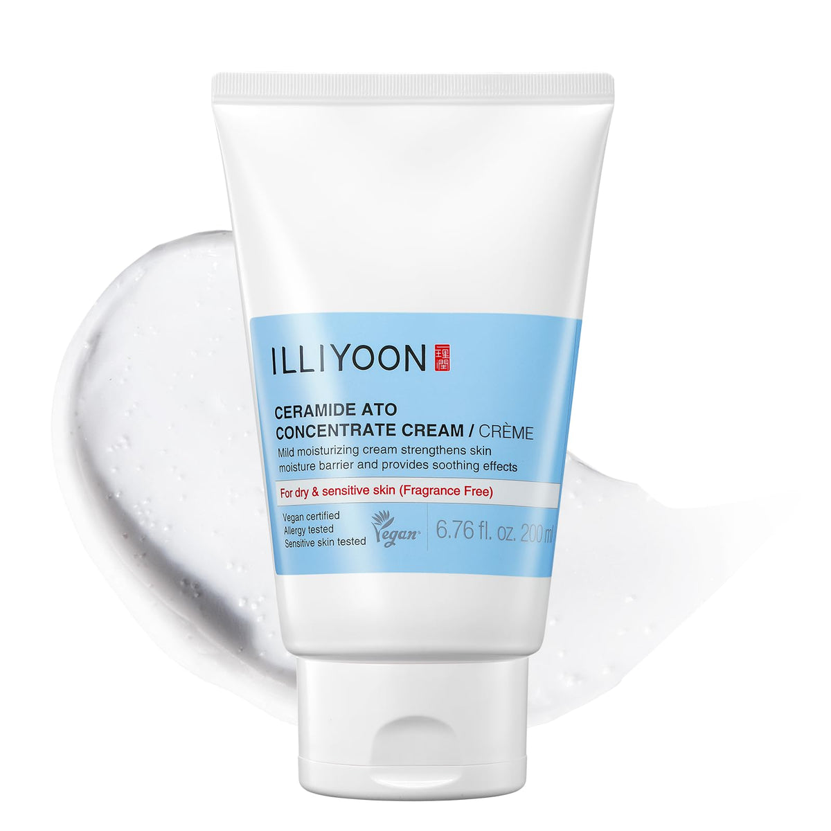 Illiyoon Ceramide Ato Concentrate Cream | Moisturizer for Dry & Sensitive Skin, 100hr Lasting Hydration, For Face & Body, Gentle for Infants, Moisture Barrier Repair, Vegan Certified, 6.76 fl.oz. 🍁 All In One Marketplace Canada