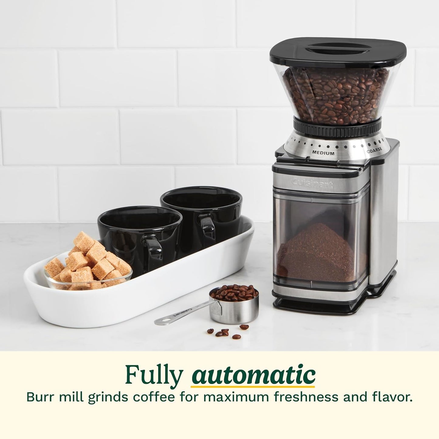 Cuisinart Electric Coffee Grinder, One-Touch Automatic Burr Coffee Grinder with 18-Position Grind Selector, Cup Size Selector for 4 – 18 Cups (DBM-8C) 🍁 All In One Marketplace Canada