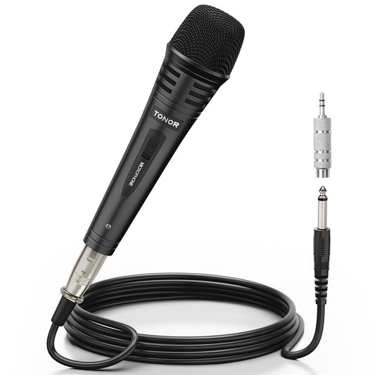 TONOR Dynamic Karaoke Microphone for Singing with 4.5m XLR Cable, Metal Handheld Mic Compatible with Karaoke Machine/Speaker/Amp/Mixer for Karaoke Singing, Speech, Wedding, Stage and Outdoor Activity 🍁 All In One Marketplace Canada