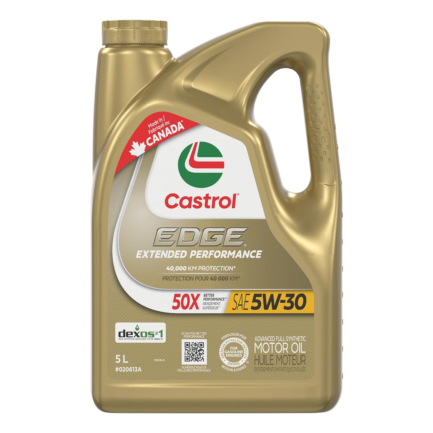 Castrol Edge Extended Performance 5W-30 Advanced Full Synthetic Motor Oil, 5 Litres | Made in Canada 🍁 All In One Marketplace Canada