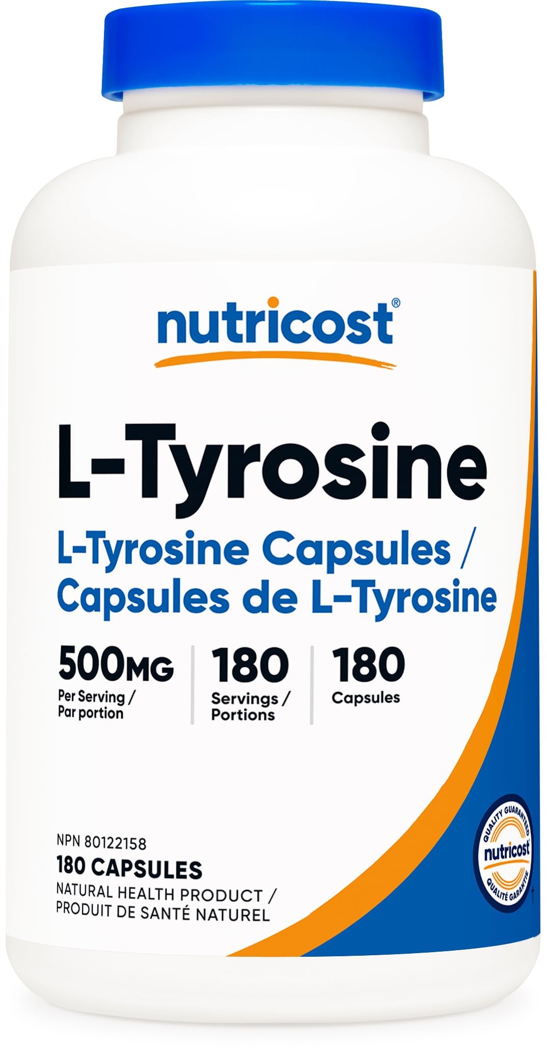 Nutricost L-Tyrosine Supplement (500mg) 180 Capsules - Gluten Free & Non-GMO 🍁 All In One Marketplace Canada