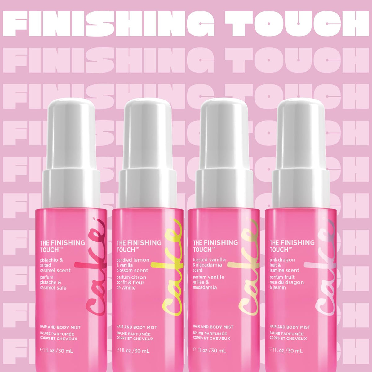 Cake Beauty Hair and Body Mist Travel Gift Set, The Finishing Touch- Fine Fragrance Mist – Infused with Aloe and Argan Oil –4 x 30mL/ 1 oz. 🍁 All In One Marketplace Canada