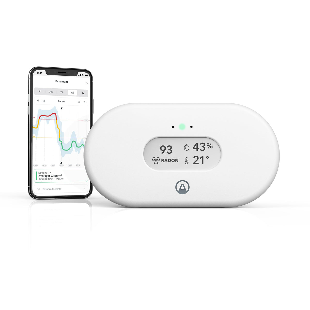 Airthings View Radon 2989 - Radon Monitor (Radon, Humidity, Temp) with WiFi & Calm Tech Display 🍁 All In One Marketplace Canada