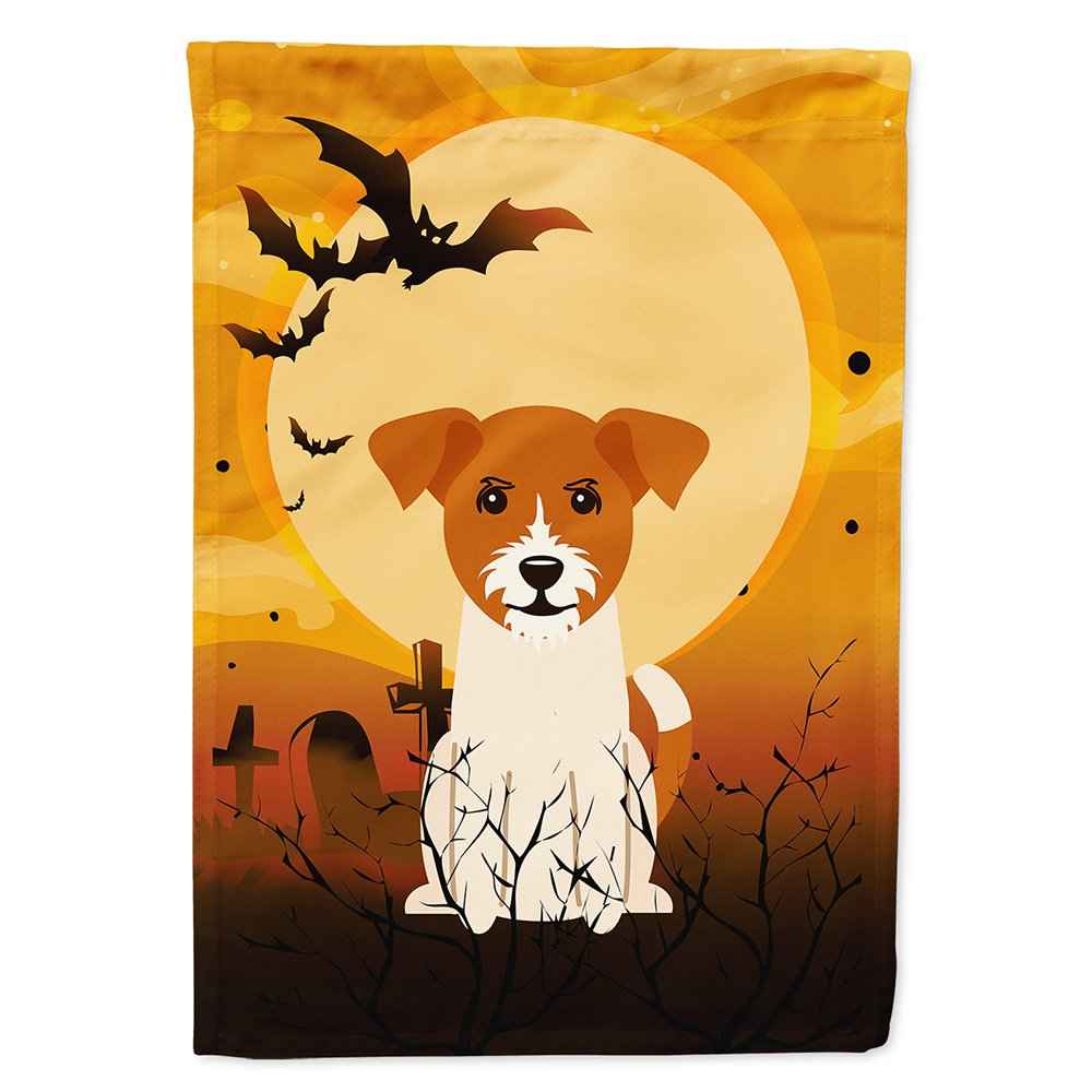Caroline's Treasures BB4374CHF Halloween Jack Russell Terrier Flag Canvas House Size, Large, Multicolor