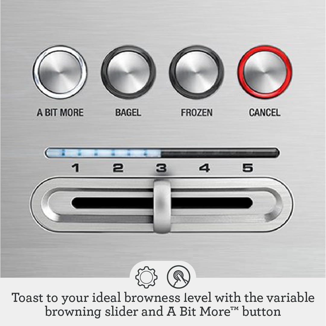 Breville A Bit More 4 Slice Toaster, silver - BTA730XL, 16.1 x 8.1 x 7.6 inches 🍁 All In One Marketplace Canada