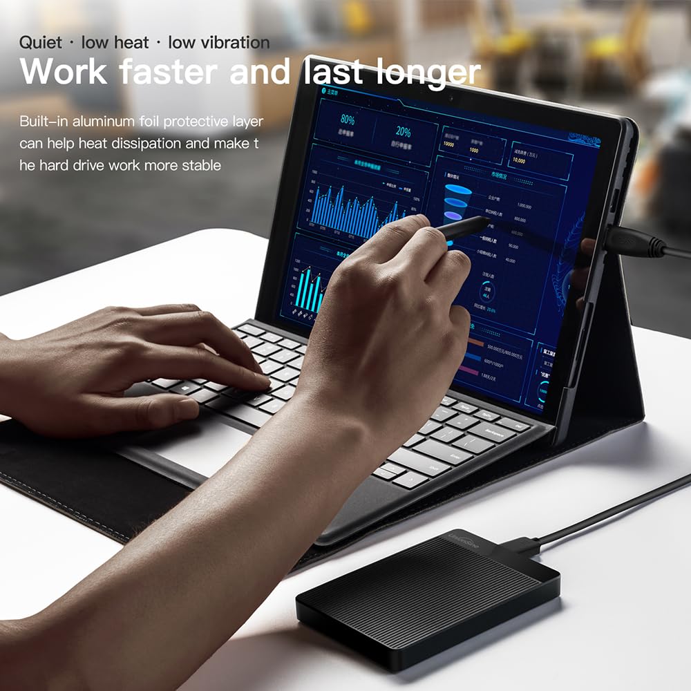 UnionSine 2TB Ultra Slim Portable External Hard Drive HDD-USB 3.0 Storage for PC, Mac, Laptop, PS4, Xbox one, Xbox 360-(Black) 🍁 All In One Marketplace Canada