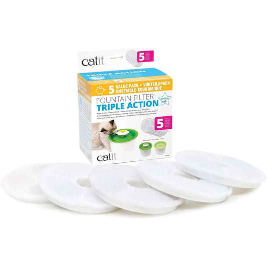 Catit Senses 2.0 Cat Water Fountain Filters, Cat Water Fountain, 5 Pack 🍁 All In One Marketplace Canada