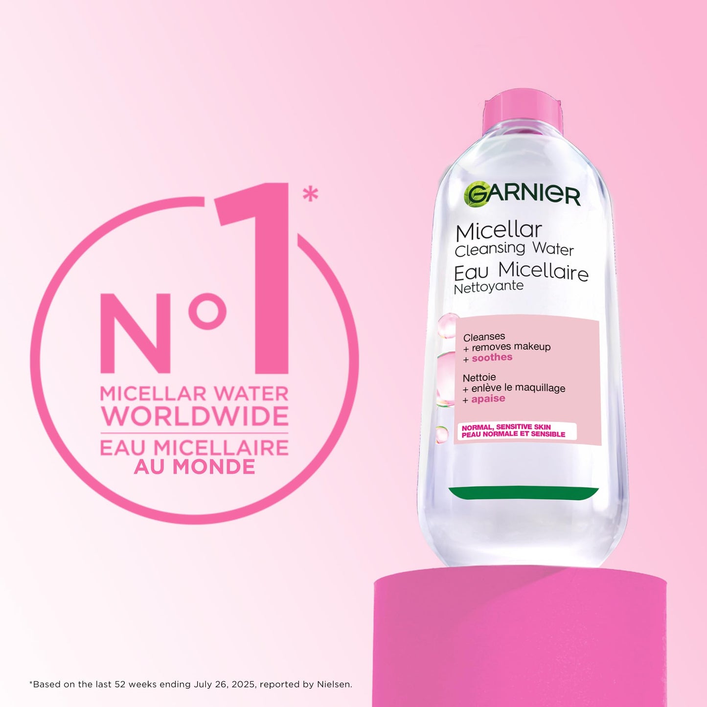 Garnier Micellar Water, Gentle and Hydrating Facial Cleanser & Makeup Remover, Suitable for Sensitive Skin, Vegan, Cruelty Free, Fragrance Free, 700ml 🍁 All In One Marketplace Canada