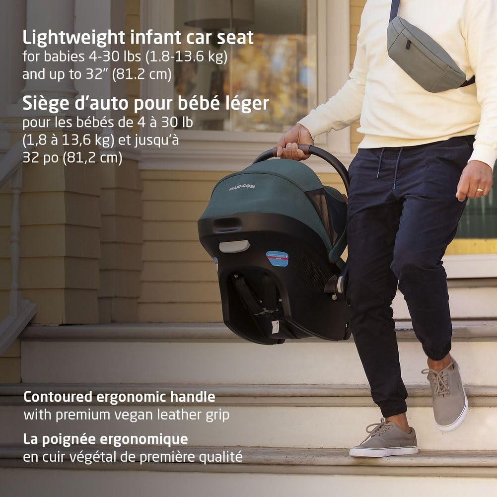 Maxi-Cosi Mico Luxe+ Infant Car Seat, Lightweight, Easy Install with MaxiLock™ Technology, Washable Seat Cover, ClimaFlow™ Ventilation, Side Impact Protection, EcoCare Fabrics 🍁 All In One Marketplace Canada