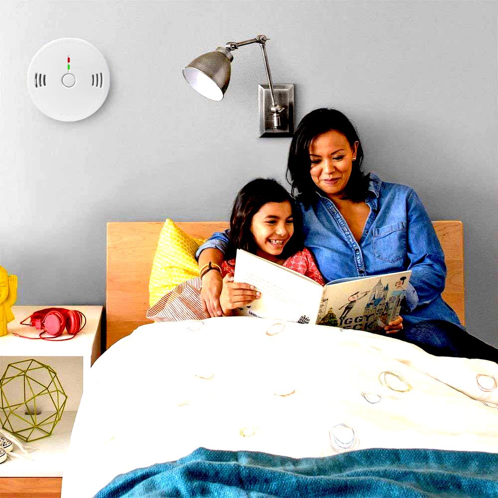 2-Pack Smart Home S-afety Device Led Indicator Lights A-larm, 85dB Beeps Sound for Basements Travel Home Office House Bedroom Living Room Car, Battery Operated, ComplywithUL 🍁 All In One Marketplace Canada