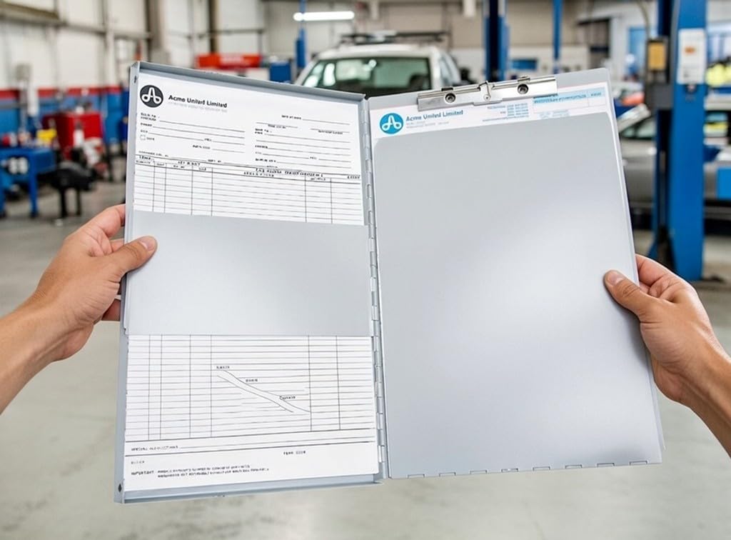 Westcott Side-Hinged Sheet Holder, Letter Size (9" x 12"), Durable Aluminum Clipboard Folder with Steel Clips, 30-Page Capacity, Secure Document Storage for Office, Field, and Industrial Use (38012) 🍁 All In One Marketplace Canada
