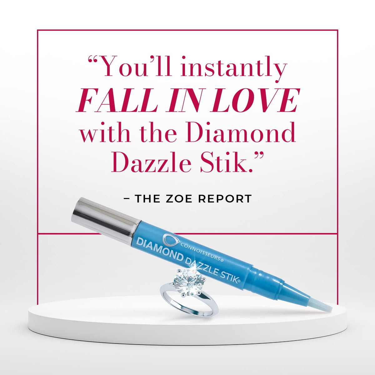 Connoisseurs 1050 Diamond Dazzle Stik – Portable Ring Cleaner Pen for Wedding Bands, Engagement Rings, Gemstones & Fine Jewelry – Safe & Easy At-Home Jewelry Cleaner (Single Pen) 🍁 All In One Marketplace Canada
