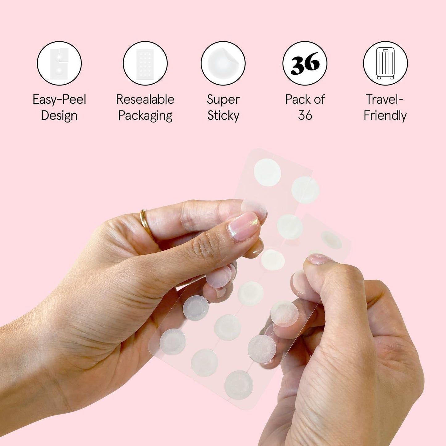 grace & stella Award Winning Invisible Skin Rescue Covers with Hydrocolloid (Round, 36 Count) - With Salicylic Acid and Tea Tree for Absorbing Impurities - Dermatologist Tested Skin Care, Cruelty Free, Vegan 🍁 All In One Marketplace Canada