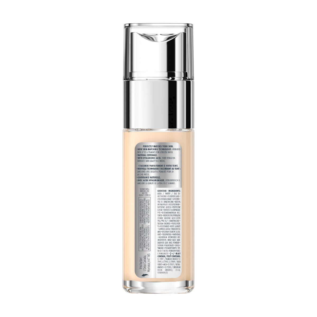L'Oreal Paris True Match Super-Blendable Foundation, Medium Coverage Liquid Foundation Makeup, Skincare Infused with Hyaluronic Acid, 1.5N, 30 mL 🍁 All In One Marketplace Canada