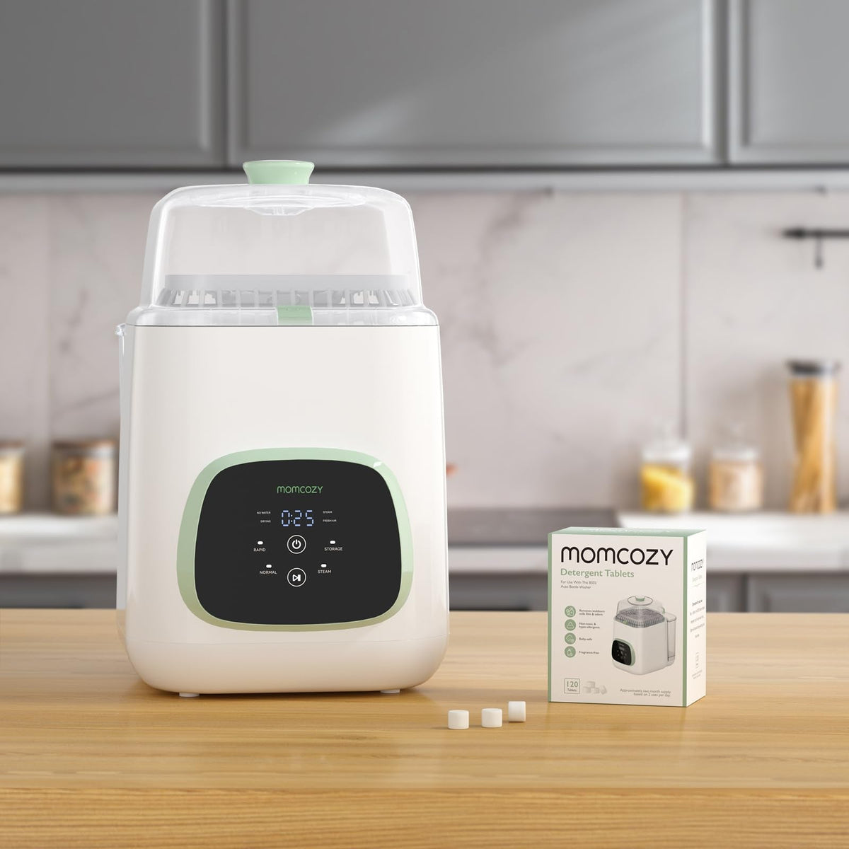 Momcozy Official Washing Block, 120 Tablets for KleanPal Pro Baby Bottle Washer – Effective Cleaning & Odor Removal 🍁 All In One Marketplace Canada
