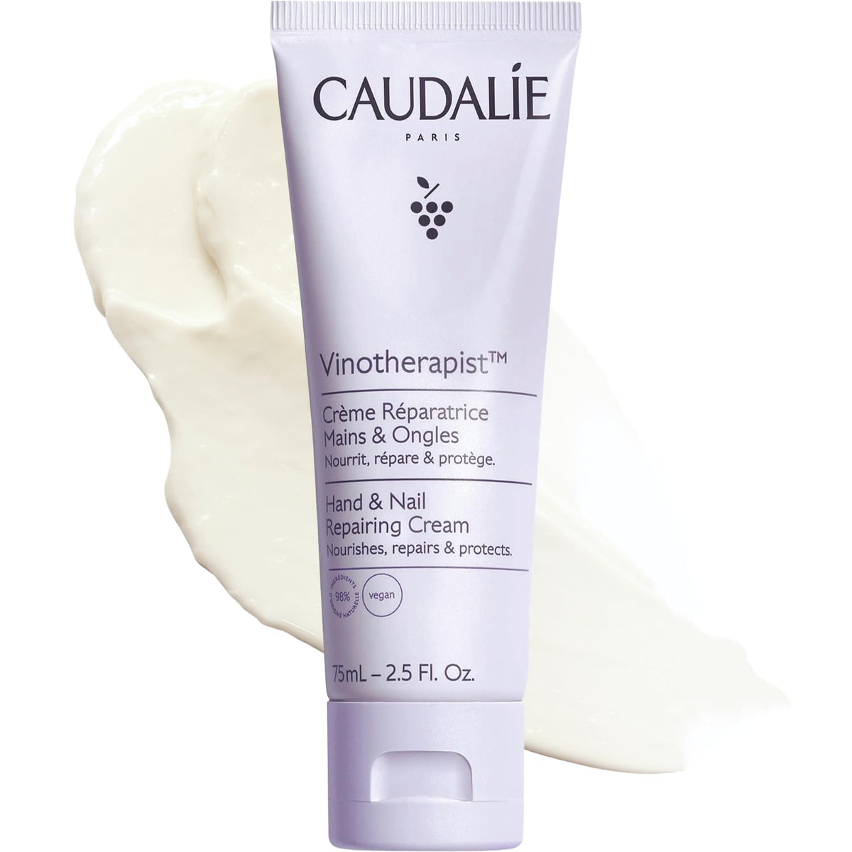 Caudalie Vinotherapist Hand and Nail Cream with Shea Butter and Grapeseed Oil, Vegan and Dermatologically Tested - 75 mL 🍁 All In One Marketplace Canada