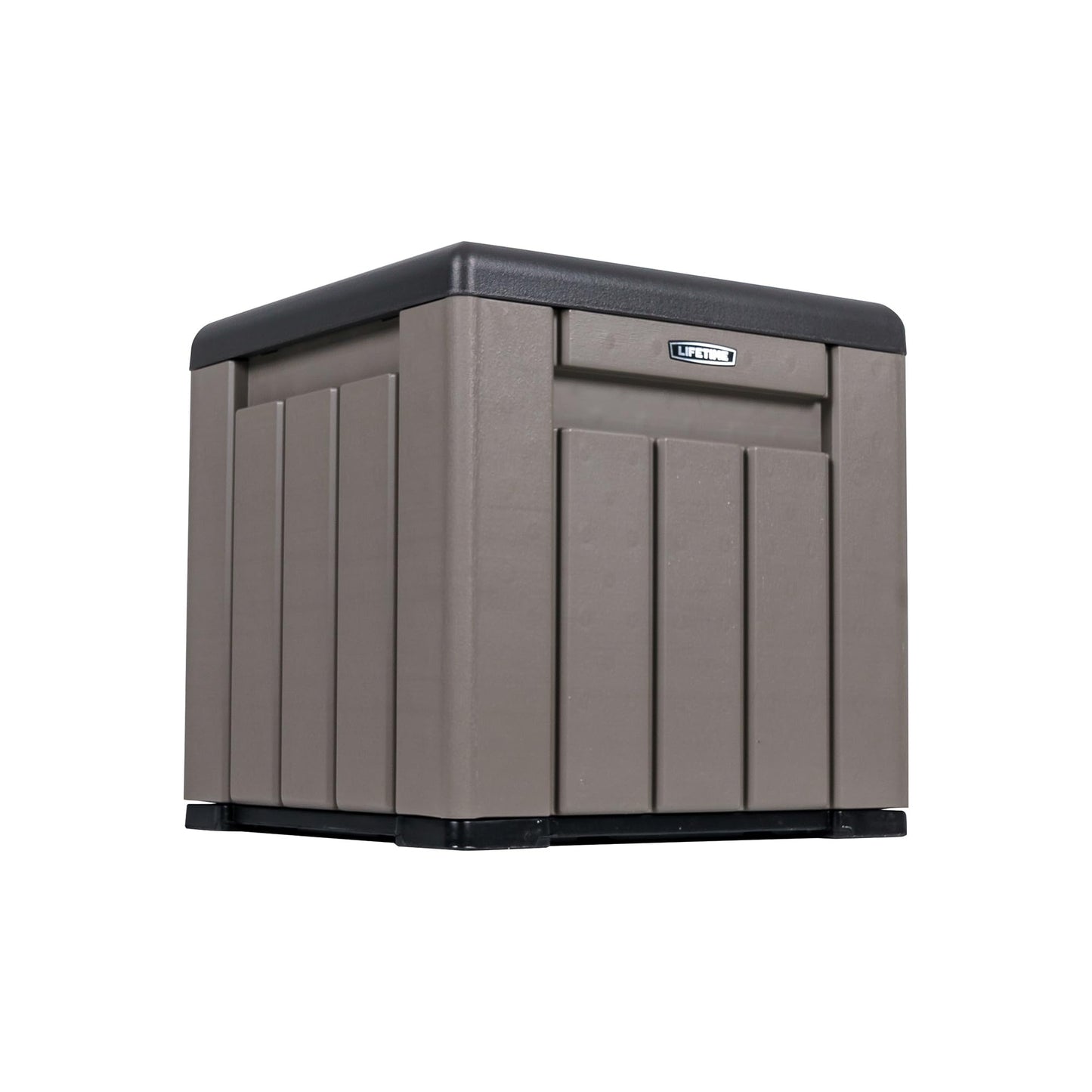 LIFETIME 25 Gallon Outdoor Storage Cube, Deckbox, Brown lid, Storage Box for Gardening Tools, Pool Supplies, Patio Furniture & More 🍁 All In One Marketplace Canada